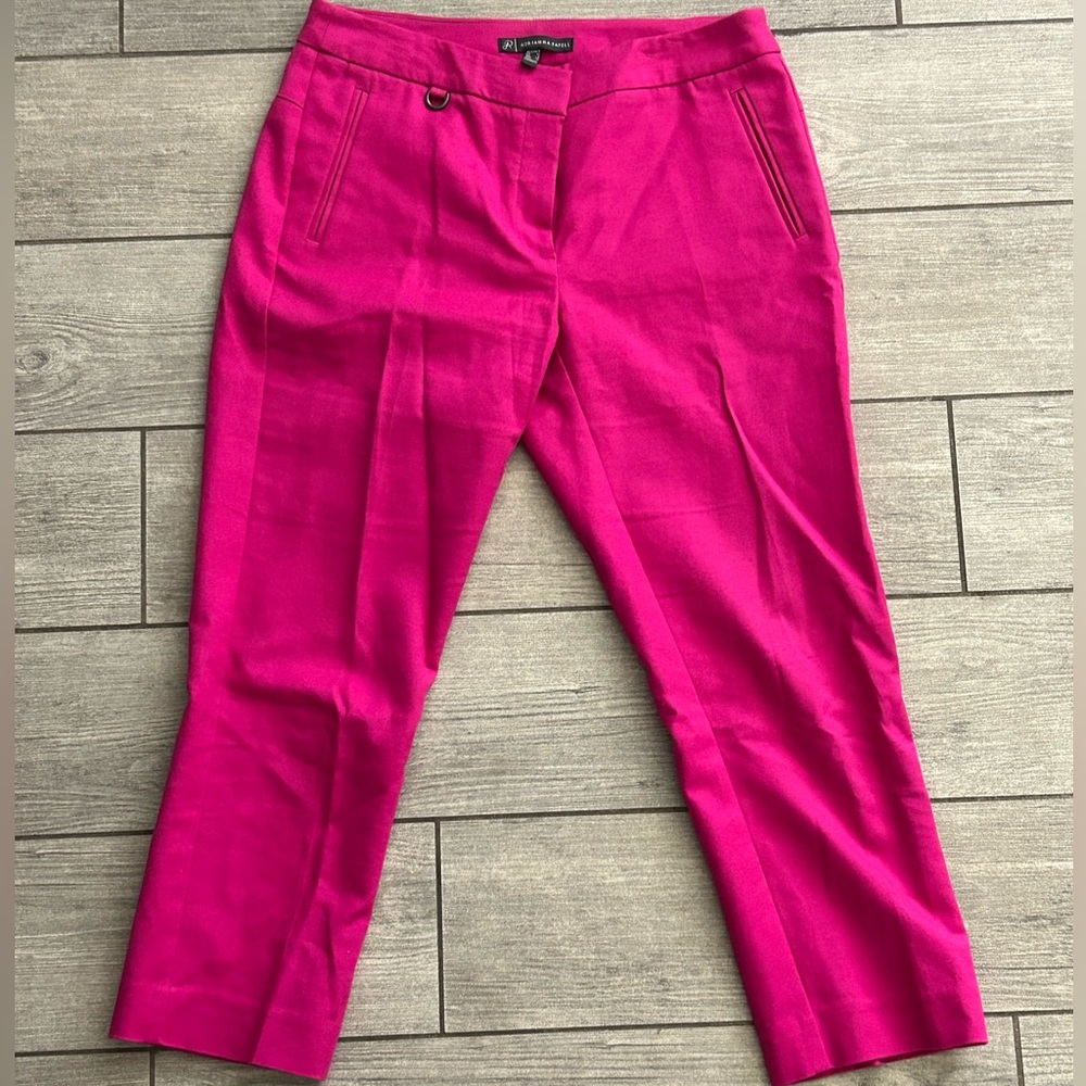 ADRIANNA PAPELL PINK WOMENS DRESS PANTS SIZE: 4